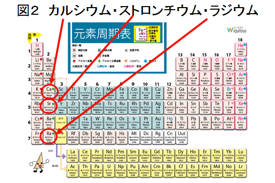 図２ カルシウム・ストロンチウム・ラジウム